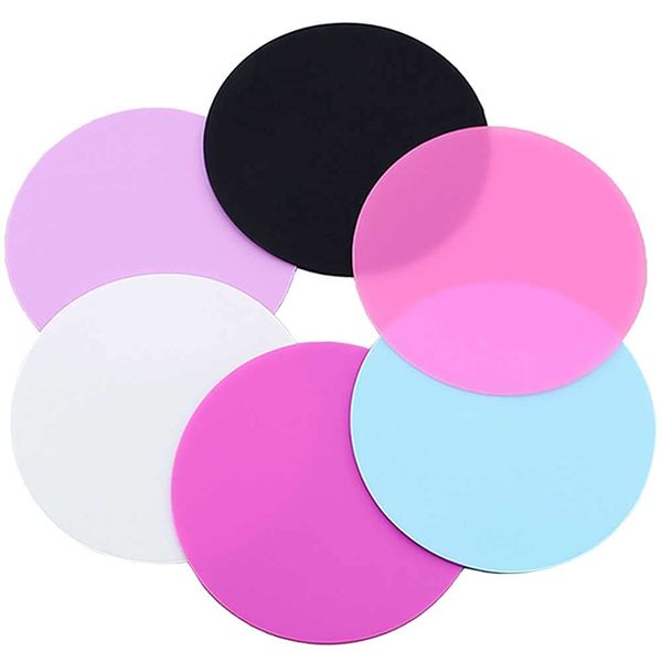 6 Pcs Silicone Nail Art Palette Nail Painting Mat Nail Polish Color Mixing Palette Drawing Color Palette Manicure Tool