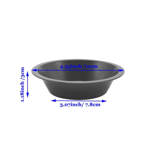 HYTK Small Pie Pans 4 1/3 Inch Mini Round Bread Cake Burger Buns Baking Pans for Oven Air Fryer Compatible with Instant Pot Nonstick Carbon Steel BPA Free 6 Pack