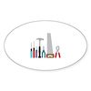 CafePress Tool Set Sticker Oval Car Bumper Sticker(10-Pack)