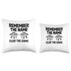 Remember The Name Fear The Game Laser Tag Shooting Throw Pillow