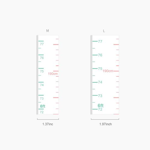 Growth Chart for Kids Height Chart Ruler Wall Decor for Measuring Kids Boys Girls, White (Large 83''x1.97'')