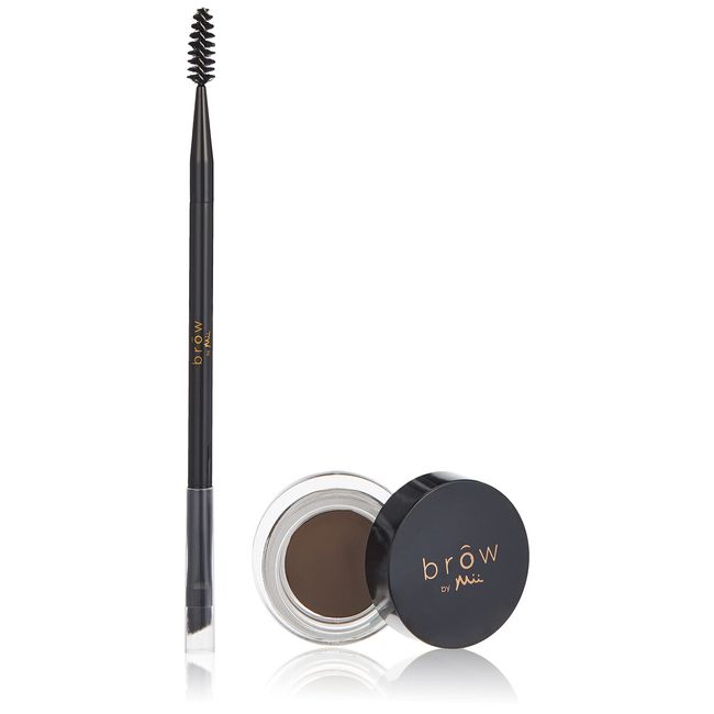 Mii Cosmetics Brow By Mii Designer Brow Duo Brow Master Brush & Eyebrow Pomade, Dark