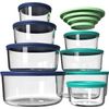 Glass Food Storage Containers with Lids Meal Prep Containers８Pac