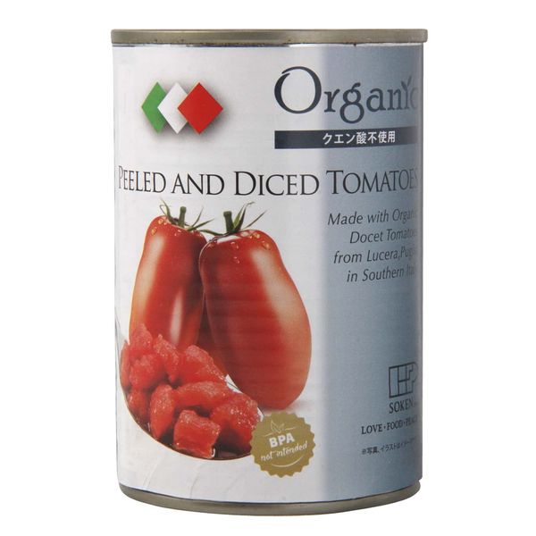 Sokensha Organic Diced Tomato Can, 8.5 oz (240 g)