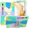 Butterfly Case Compatible With iPad Mini 6 MultiColour Purple Rainbow with Strap