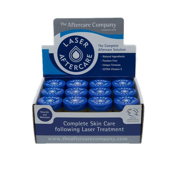 Laser Aftercare Box 24 x 10g from The Aftercare Company - Dermatology Approved -Moisturise, Soothe, Maintain - Cruelty Free - Unique Formula.