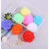 Bath Sponges, Small Size Colorful Shower Sponges Exfoliating Mesh Pouf Bath Ball Body Scrubber for Kids Pack of 8