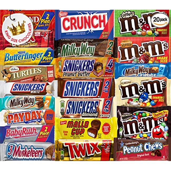 A Great Surprise Peanut and Milk Chocolate M&M'S - 4 POUNDS - Chocolate Fun  Size - Bulk Fun Size Chocolate