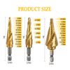 DWA1790IR Step Drill Bit Set for DEWALT Step Bits,Drill Bit for Metal 3-Pcs