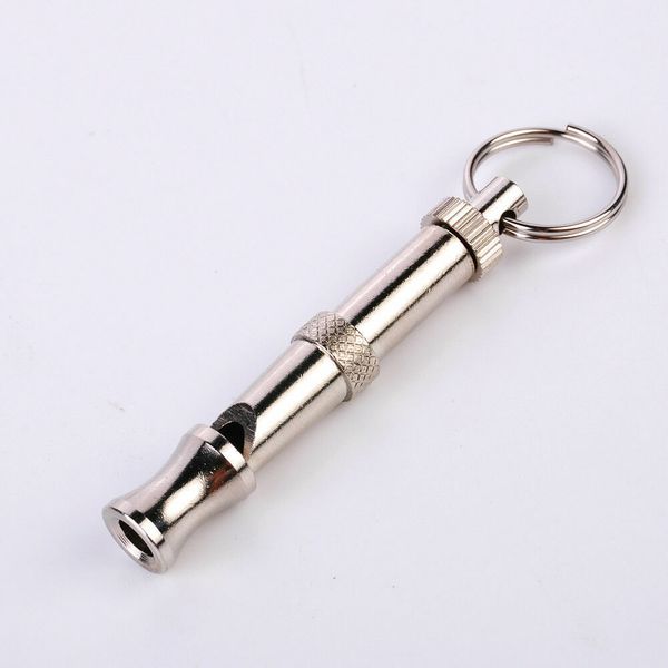 Stainless Steel Dog Puppy Pet Training Whistle Adjustable  3 Pieces