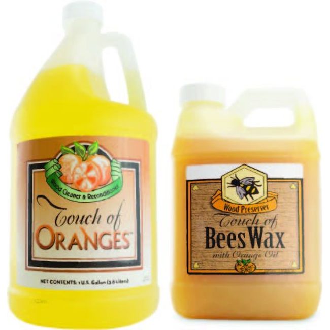 Touch of Oranges Hardwood Floor Cleaner and Touch of Beeswax for