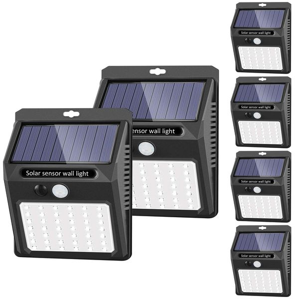 Solar Lights Outdoor [6Pack/3Modes], Solar Security Lights Solar Motion Sensor Lights Wireless Waterproof Outdoor Lights for Garden Fence Patio Garage