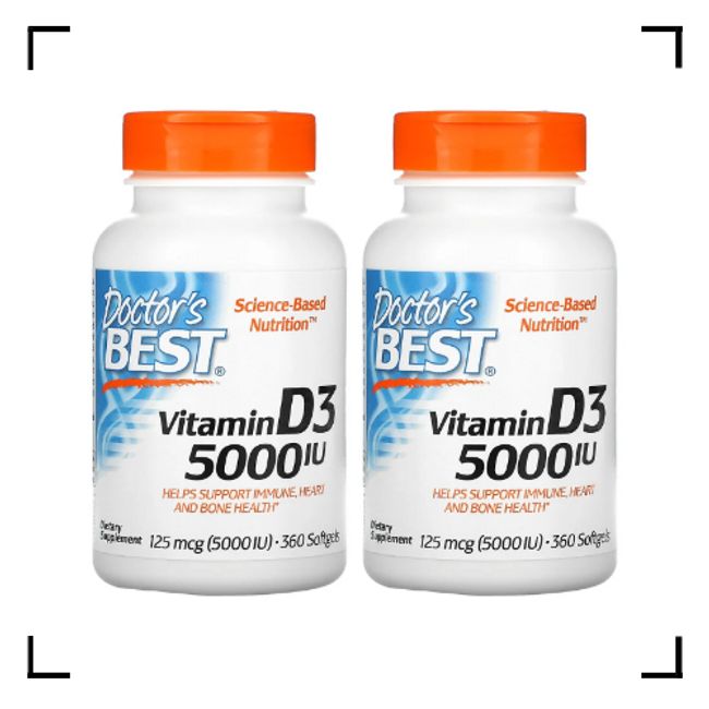 Doctor's Best Vitamin D3 5000 IU 360 tablets 2ea