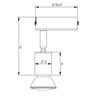 Knightsbridge Single Spotlight in Brushed Chrome, Stainless Steel