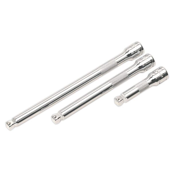 Sealey Ak763 Wobble/Rigid Extension Bar Set 3Pc 3/8Sq Drive
