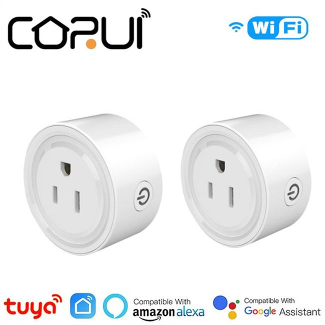 WiFi Smart Plug, Smart Home Outlet Compatible with Alexa, Echo & Google  Home, Remote Control Plugs 