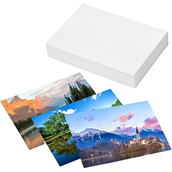 100 Sheets Photo Paper, 3.5" x 5" Premium Glossy Photo Paper Picture Paper 180 gsm Printer Brochure Paper Glossy, Office Supplies