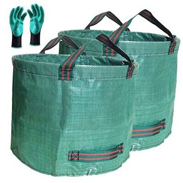 Standard 2-Pack 16 Gallons Yard Home 2-Pack 16 Gallons with Gardening Gloves