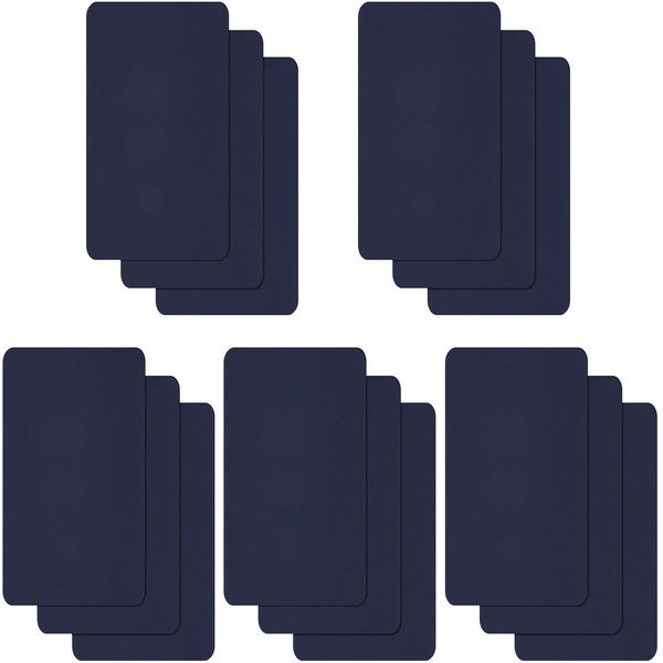 WILLBOND 15 Pieces Nylon Repair Patches Self-Adhesive Nylon Patch Waterproof Lightweight Repair Patches for Clothing Down Jacket Repair Holes Tearing (Dark Blue)