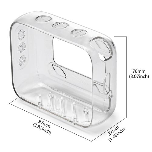 Hzycwgone TPU Cover Case for JBL Go 4 Portable Speaker with Bluetooth,for JBL Go 4 Carrying Skin Sleeve Bag Accessories(Transparent)