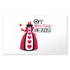 CafePress OFF WITH THEIR HEADS! Sticker (Rectangle 50 pk)