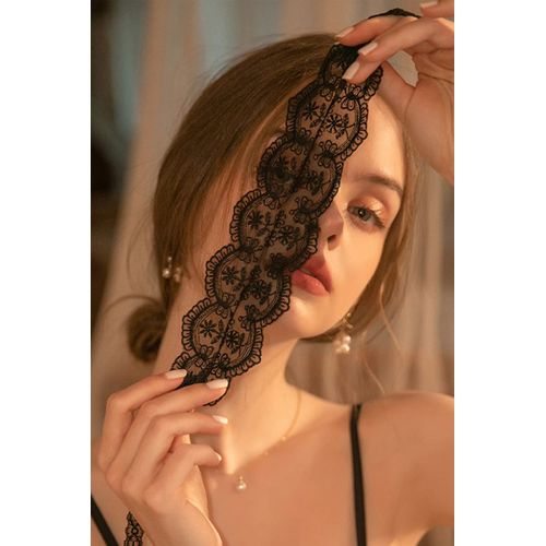 LIKENNY Lace Eye Mask, Sexy Lace Eye Mask, Blindfold Costume, Party, Masquerade Goods, Cosplay, Costume, Stage Props Black