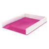 Leitz A4 Letter Tray, White/Metallic Pink, WOW Range, 53611023