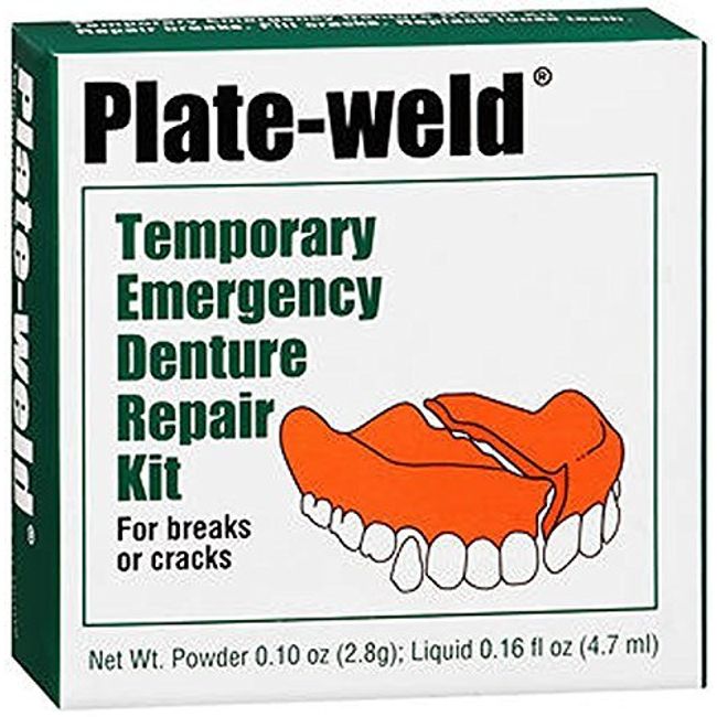 Plate Weld Temporary Emergency Denture Repair Kit, 1 Count