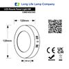 Blue 6w LED Round Ceiling Panel Surface Mount Spotlight Blue