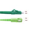 Elfcam - 40m Fiber Optic Cable SC/APC to LC/APC OS2 Singlemode Simplex LSZH, Yellow (40M)