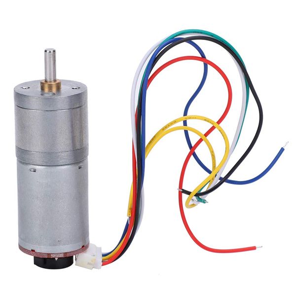 GA25-370 Brush DC Motor Geared Motor with Encoder Speed Measuring Code Plate(DC12V 60RPM)