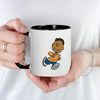 CafePress Peanuts Franklin Running 11 oz (325 ml) Ceramic Coffee Mug