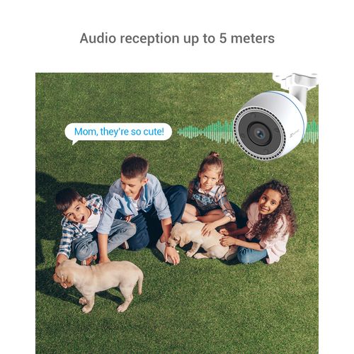 EZVIZ Outdoor Camera 30M Night Vision, CCTV System Wi-Fi Home Security Camera Surveillance, 1080P FHD, Smart Motion Detection, IP67 Waterproof, 256GB SD Card/Cloud Storage, Alexa/Google Control|C3TN