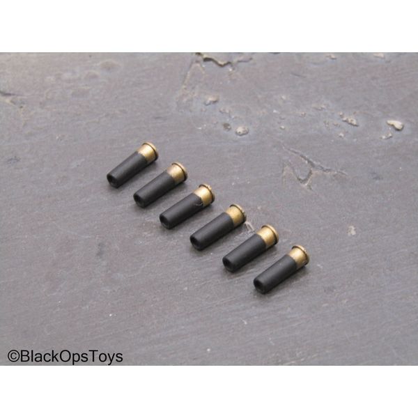 1/6 Scale Toy Black Shotgun Shells (x6)