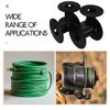 Gatuida Winding Roll Cable Spool: 4pcs Empty Wire Spools Plastic Replaceable Cable Bobbins Small Black Winding Bobbin for Changing Fishing Line