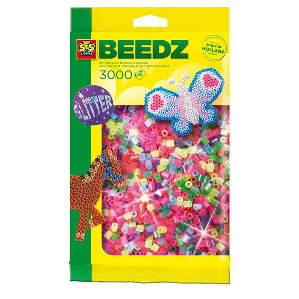 Mix Iron on Beads 3000 Glitter