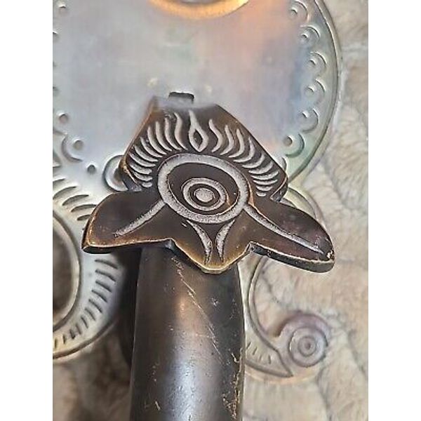 Vintage Schlage WAVERLY DESIGN Heavy Brass Front Entry Door HANDLES Parts Only