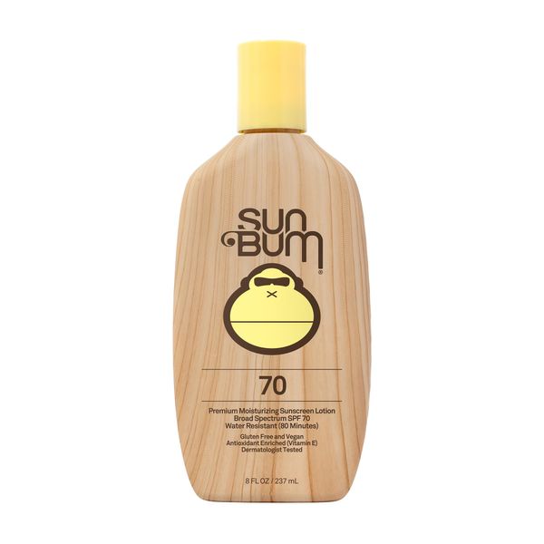 Sun Bum Original SPF 70 Sunscreen Lotion | Vegan and Hawaii 104 Reef Act Compliant (Octinoxate & Oxybenzone Free) Broad Spectrum Moisturizing UVA/UVB Sunscreen with Vitamin E | 8 oz