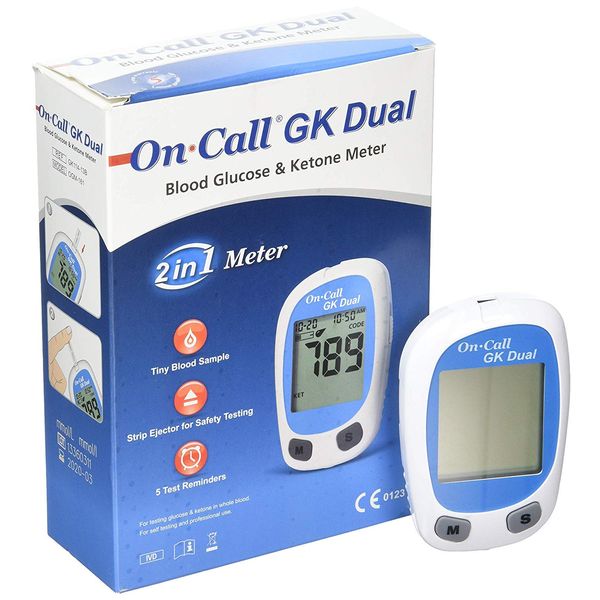 On Call GK Dual Glucose and Ketone Meter (excl. test strips, lancets, lancing device)