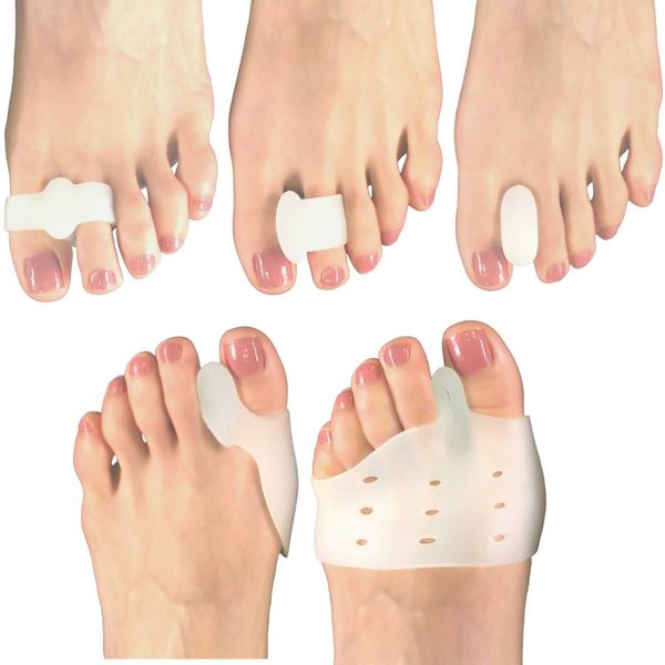 Chiroplax Bunion Protector Corrector Pad Cushion Toe Separator Spacer (5 Pairs)