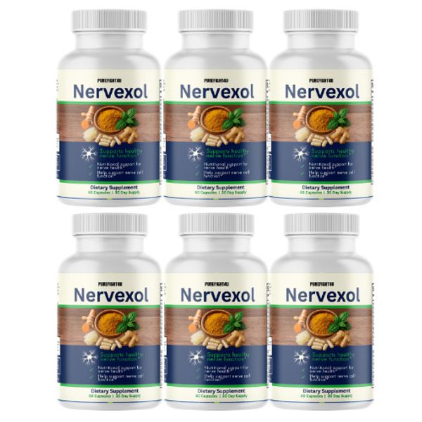 Nervexol Natural Formula for Nerve Function & Calming Support Vitamin - 6 Pack