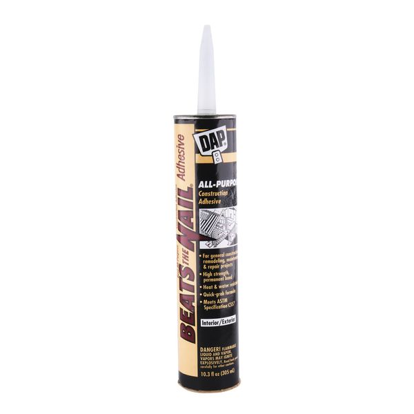 DAP 25082 DAP BEATS THE NAIL All-Purpose Construction Adhesive 10.3 OZ Gray