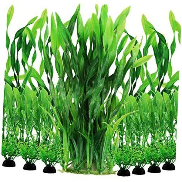 Aquarium Plants, 20pcs Fish Tank Decor Green Plants Artificial Aquarium