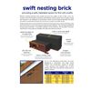 Quick Brick Nesting Box, Red Breeding Bird House for Brick or Rendered Walls