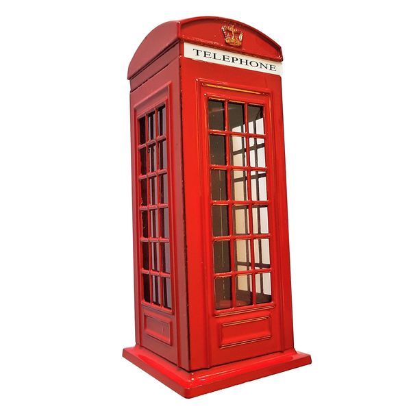 Money Boxes Red Metal Classic London Telephone Box for Children