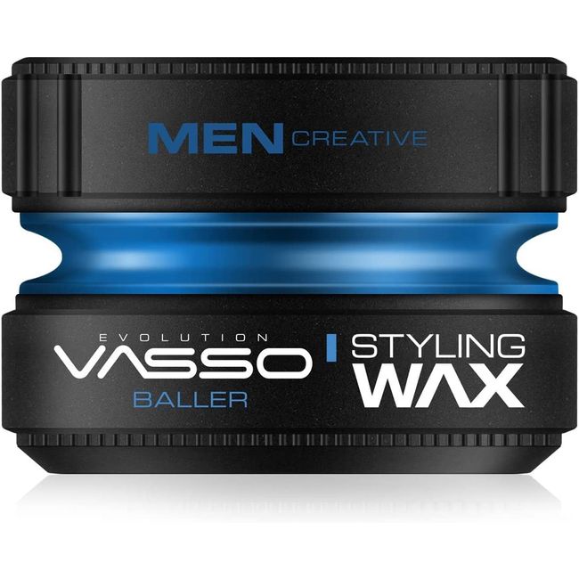 VASSO Saç Şekillendirici Wax | Tüm Saç Tipleri | Ekstra Tutuş, Islak ve Parlak Görünüm | Neme Dayanıklı | AQUA Baller 150 ml