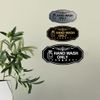 Victorian Hand Wash Only (Soap) Sign (Brushed Silver) - Large
