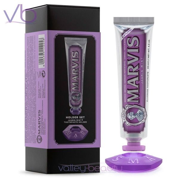 MARVIS Jasmin Mint Toothpaste 85ml with Holder | Stylish Italian Assortment
