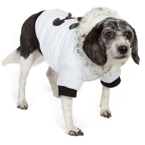 Pet Life Aspen Winter White Fashion Dog Jacket Parka - Dog Coat with 3M Thinsulate Insulation Technology - Winter Dog Clothes for Small Medium and Large Dogs