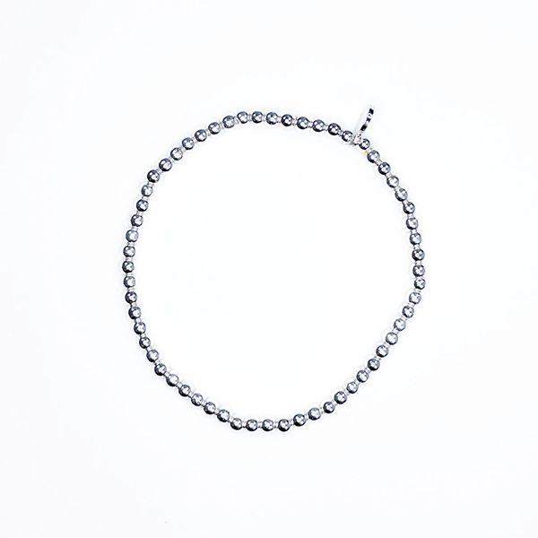 Extended Silver Hematite Bead Bracelet - Extended Silver 3mm